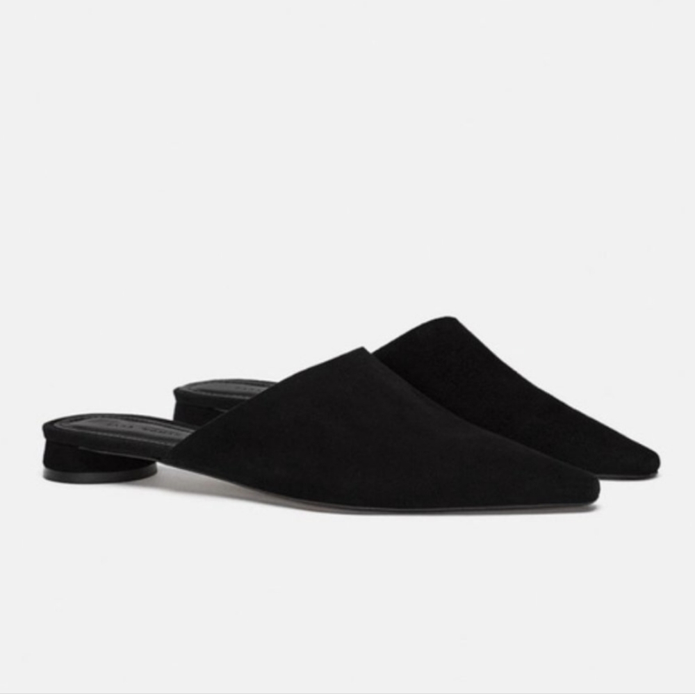 Zara LEATHER Soft Mule